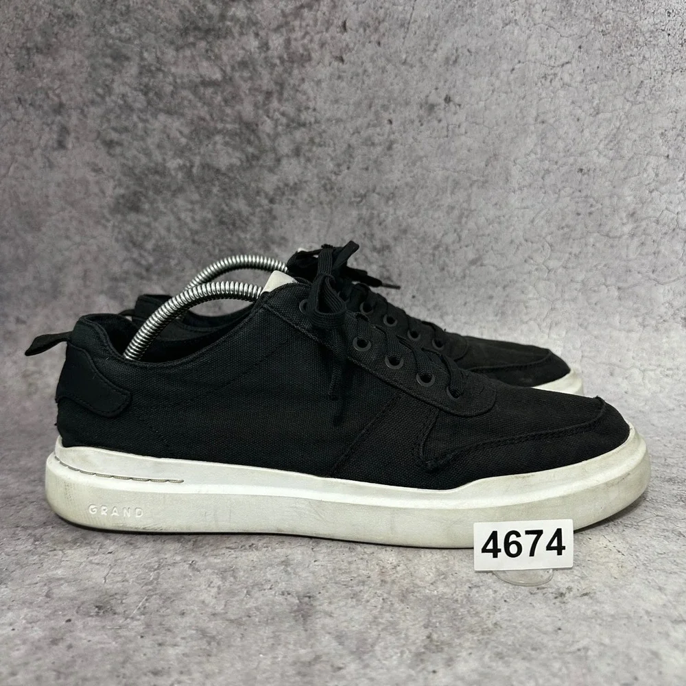 Cole Haan GrandPro Rally Court Sneaker Mens 10 Black Canvas C34741 Low Top